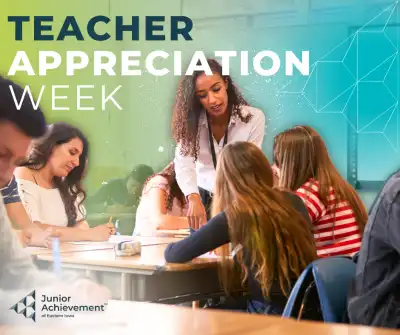 image of a teacher and students